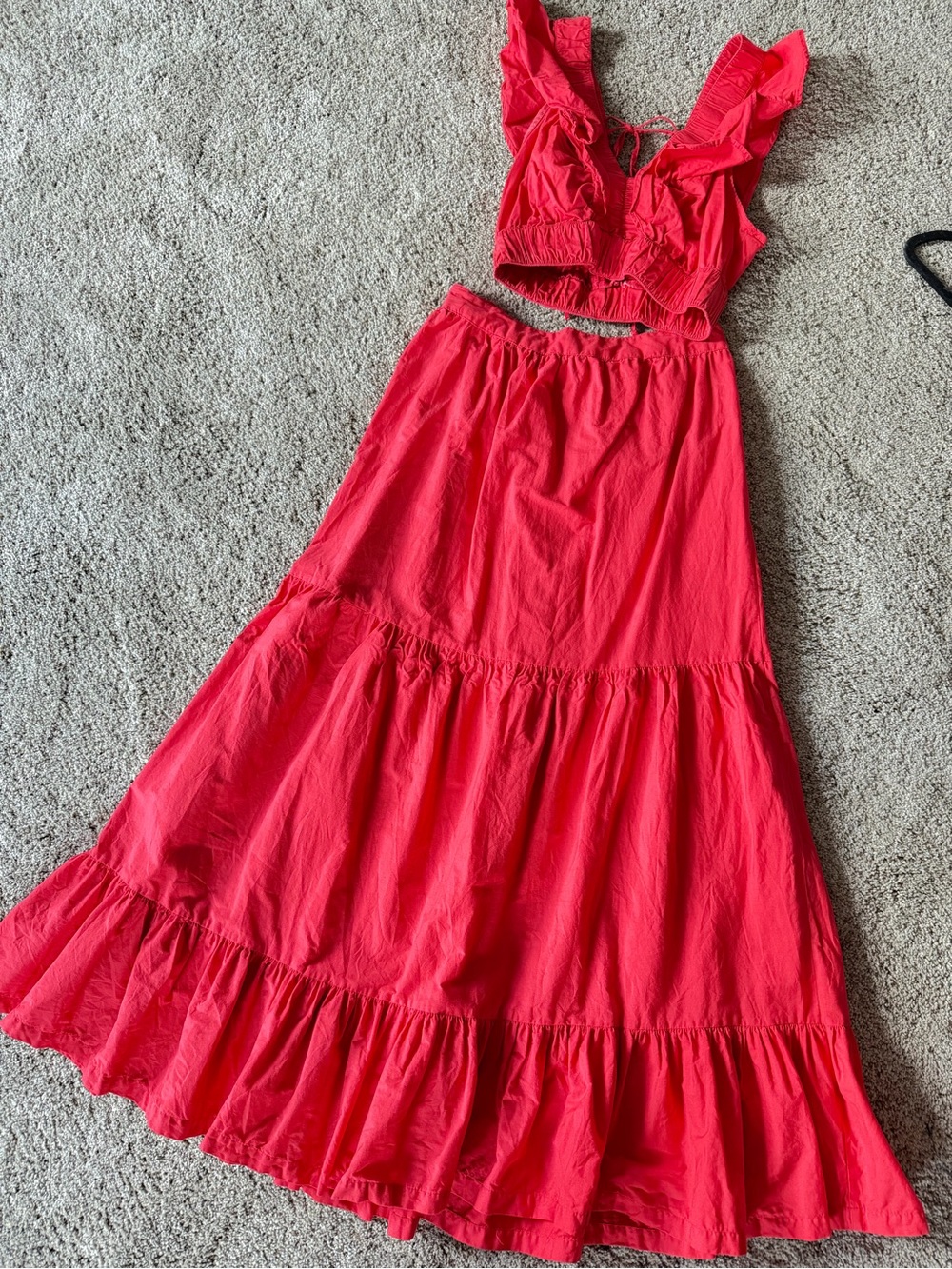 Apt. 9 Coral Ruffle Tiered Maxi Dress Set